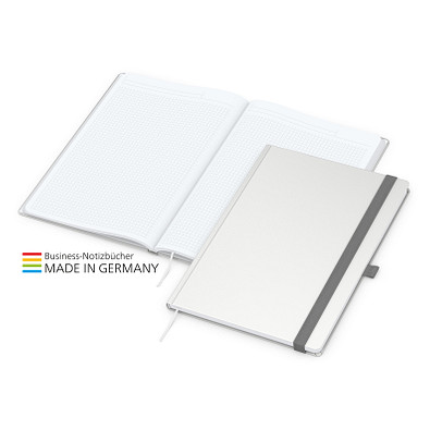 Geiger-Notes Vision-Book White Bestseller Notizbuch A4, weiß inkl. Kupfeprägung