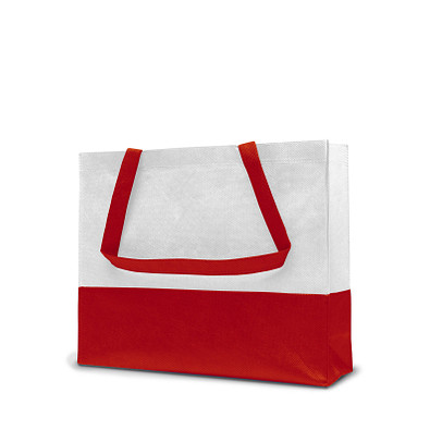 Joytex® Vlies-Umhängetasche, weiß/rot