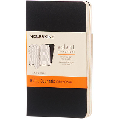 MOLESKINE® Notizbuch Volant Journal XS, liniert, schwarz MOLESKINE® Notizbuch Volant Journal XS, liniert, schwarz