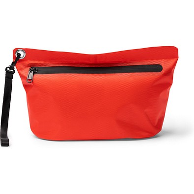 Wasserabweisender Kulturbeutel aus Ripstop mit wasserdichtem Reißverschluss, RED