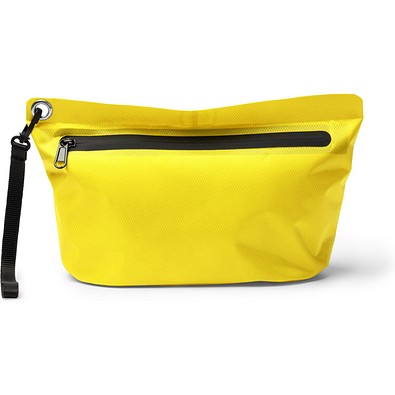 Wasserabweisender Kulturbeutel aus Ripstop mit wasserdichtem Reißverschluss, YELLOW