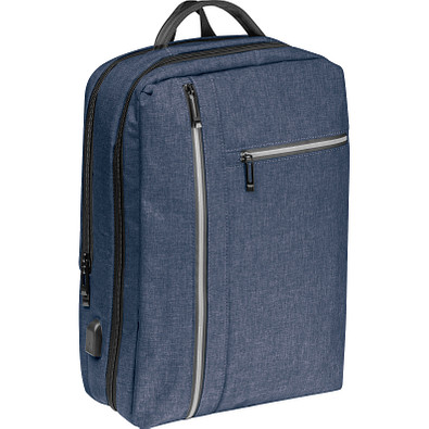 Wasserabweisender Rucksack aus Nylon, blau