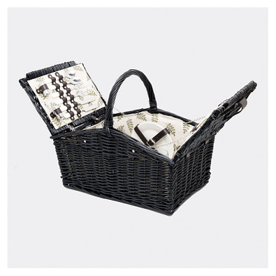 Weiden-Picknickkorb RICHMOND PARK für 4 Personen,dunkelbraun