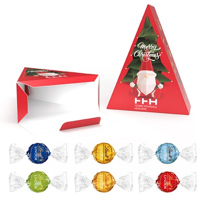 Weihnachtsbaum, Lindor Kugeln (1x Rot, 1x Blau), inkl. Druck