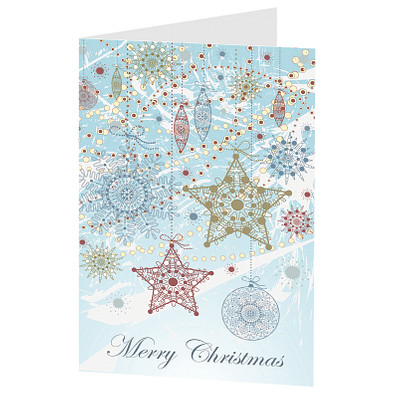 Grußkarte Weihnachten, Motiv Strohsterne, ohne Innendruck