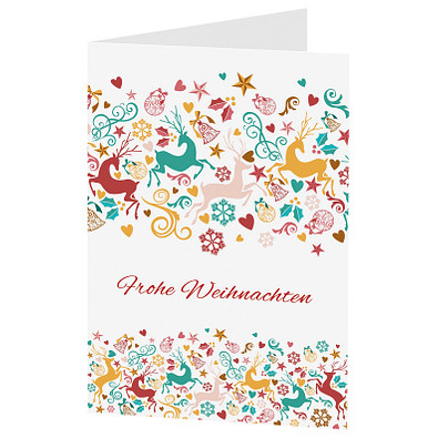 Grußkarte Weihnachten, Motiv Weihnachtsallerlei, Danke an Mitarbeiter