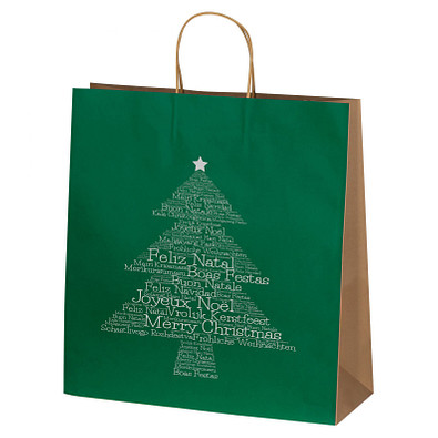 Weihnachtstasche groß, grün