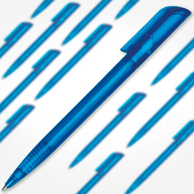 Werbe-Set: 500 Drehkugelschreiber Promo Frozen, inkl. Druck, blau-gefrostet