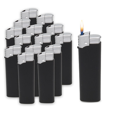 Werbe-Set: Nachfüllbare Piezo-Feuerzeuge, 400-tlg., schwarz, inkl. Druck