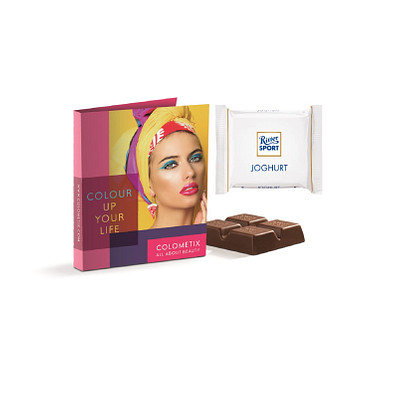 Werbekarte Midi, Ritter SPORT Mini Joghurt, inkl. Druck