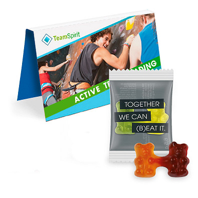 Werbekarte, Trolli Team Gummibärchen, inkl. Druck