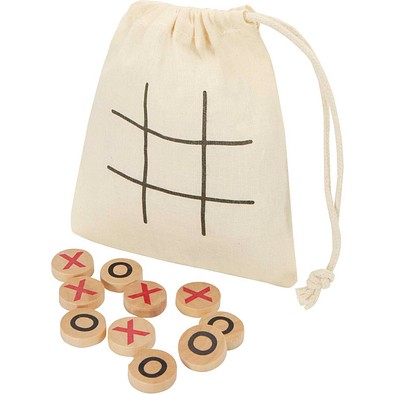 Whorl Tic-Tac-Toe Spiel aus Holz, natur
