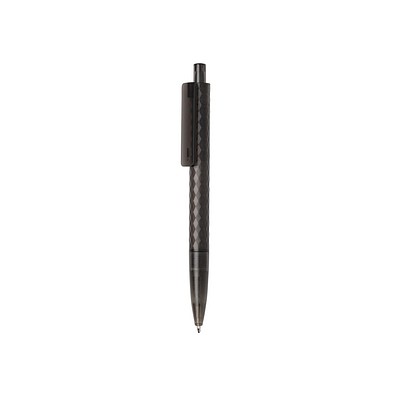X3 Frosted-Pen aus GRS recyceltem PC, schwarz