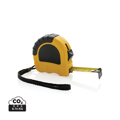 XD COLLECTION 5m/19mm Maßband aus RCS recyceltem Kunststoff, gelb, schwarz
