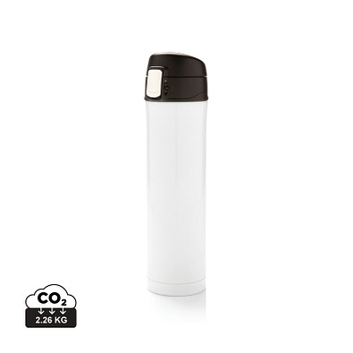 XD COLLECTION Easy Lock Vakuum-Flasche aus RCS recyceltem Stahl, weiß