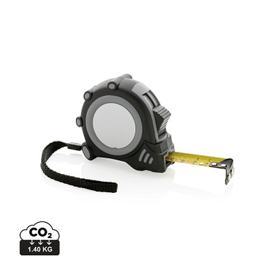 XD COLLECTION Grip 5m/19mm Maßband aus RCS recyceltem Kunststoff, grau, schwarz