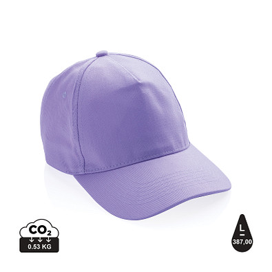 XD COLLECTION Impact 5 Panel Kappe aus 280gr rCotton mit AWARE™ Tracer, lavender