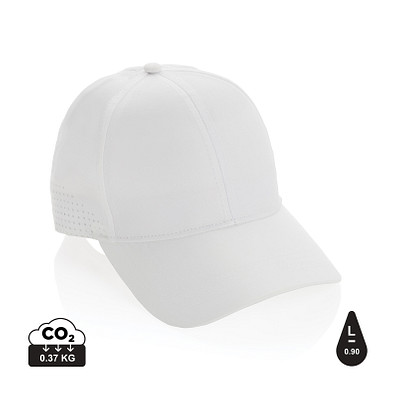 XD COLLECTION Impact AWARE™ rPET 6-Panel-Sportkappe, weiß