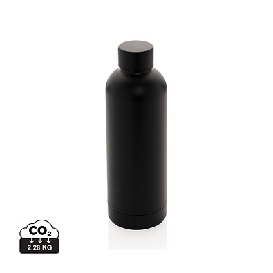 XD COLLECTION Impact Vakuumflasche aus RCS recyceltem Stainless-Steel, schwarz