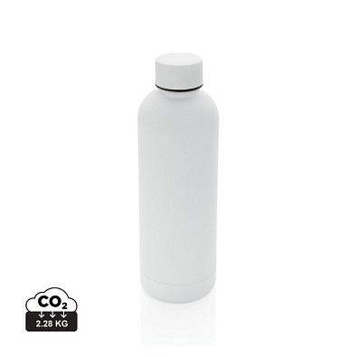 XD COLLECTION Impact Vakuumflasche aus RCS recyceltem Stainless-Steel, weiß