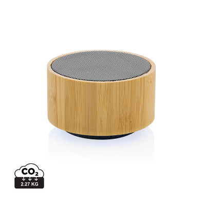 XD COLLECTION Kabelloser 3W-Lautsprecher aus RCS rKunststoff & Bambus, schwarz