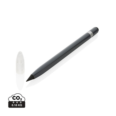 XD COLLECTION Tintenloser Stift aus Aluminium mit Radiergummi, grau