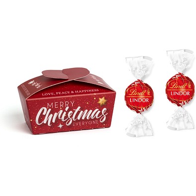 Xmas Ballotin, Milchschokolade (Rot), inkl. Druck