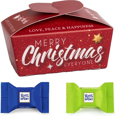 Xmas Ballotin, Ritter Sport Edelnougat & Voll-Nuss, inkl. Druck