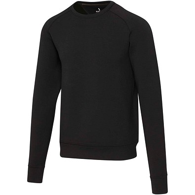 Yukon Sportpullover mit Rundhalsausschnitt und Interlock Strick Unisex, schwarz, XS
