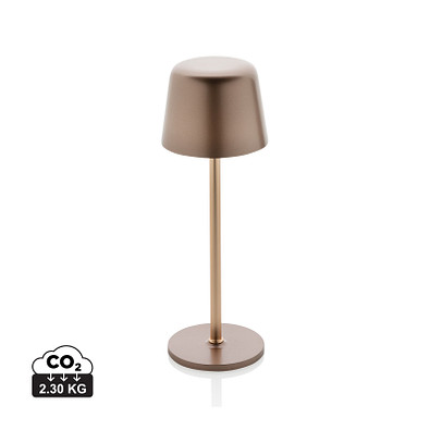 Zenic USB Tischleuchte aus RCS recyceltem Kunststoff, Bronze