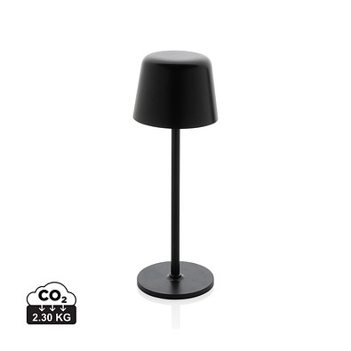 Zenic USB Tischleuchte aus RCS recyceltem Kunststoff, schwarz