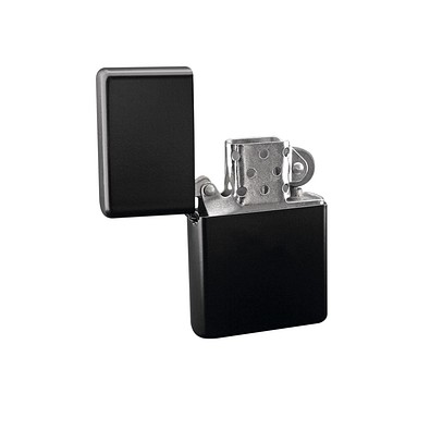 ZORR Benzin American Style Feuerzeug, schwarz matt