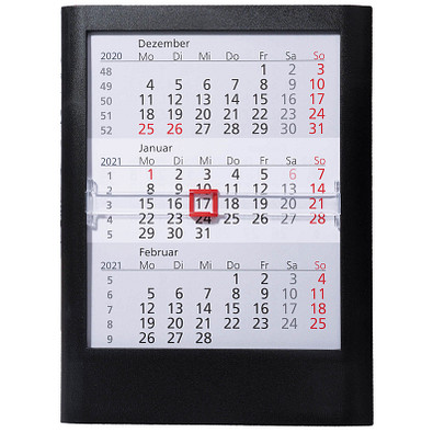 2-Jahres-Tischkalender 2021/2022, schwarz 2-Jahres-Tischkalender 2021/2022, schwarz