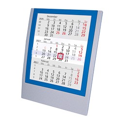 2-Jahres-Kalender Small 2027/2028, silber/blau