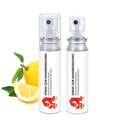 Handreinigungsspray antibakteriell, inkl. Druck auf Body Label, 20 ml Pocket Spray