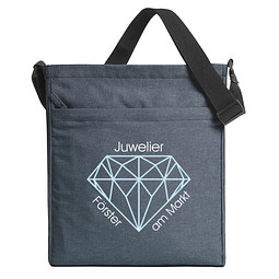 HALFAR Umhängetasche Circle, blau-grau meliert