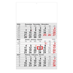 Geiger-Notes 3-Monats-Wandkalender Recycling 2027 green+blue