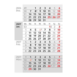 4-Monats-Ersatzkalendarium, 2-Jahre, 2027/2028