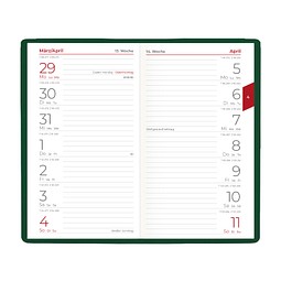 Taschenplaner Moldau PVC, grün