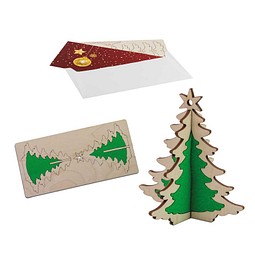 3D Holzpuzzle-Karte, Holz-Filz Tanne, 2-seit. Druck