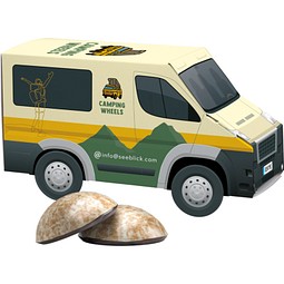 3D-Präsent Transporter, WEISS 4er Lebkuchen Mini, inkl. Druck