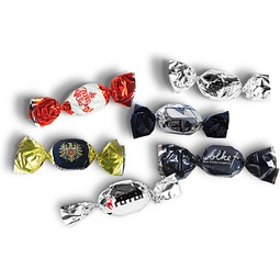 Bonbons im Metallicwickler, 5 g, Eiskristall, inkl. Druck