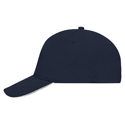 5-Panel Sandwich-Cap, navy/weiß