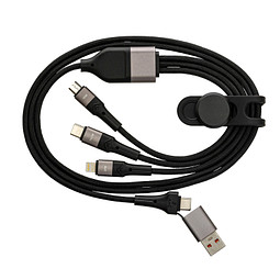 6-in-1 Ladekabel REEVES-CONVERTICS TRIPLE, dunkelgrau