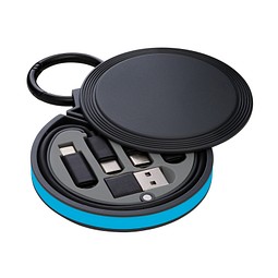 6-in-1 Ladekabel REEVES-myCONVERTICS, schwarz/hellblau