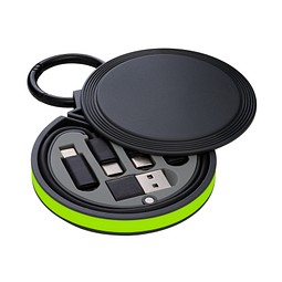 6-in-1 Ladekabel REEVES-myCONVERTICS, schwarz/hellgrün