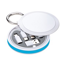 6-in-1 Ladekabel REEVES-myCONVERTICS, weiß/hellblau