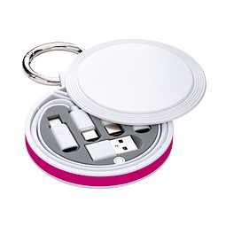 6-in-1 Ladekabel REEVES-myCONVERTICS, weiß/magenta