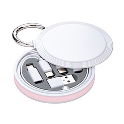 6-in-1 Ladekabel REEVES-myCONVERTICS, weiß/rosa