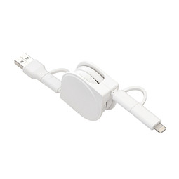 6-in-1 Ladekabel REEVES-SNAKE II, weiß